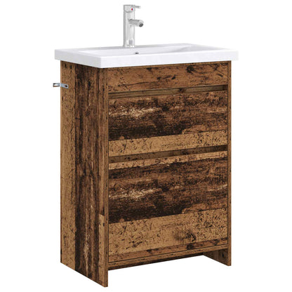 vidaXL Bathroom Under Sink Cabinet Old Wood 56 x 37.5 x 81 cm 3