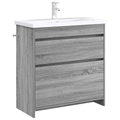 Bathroom under Sink Cabinet Grey sonoma 78.5 x 37.5 x 81 cm