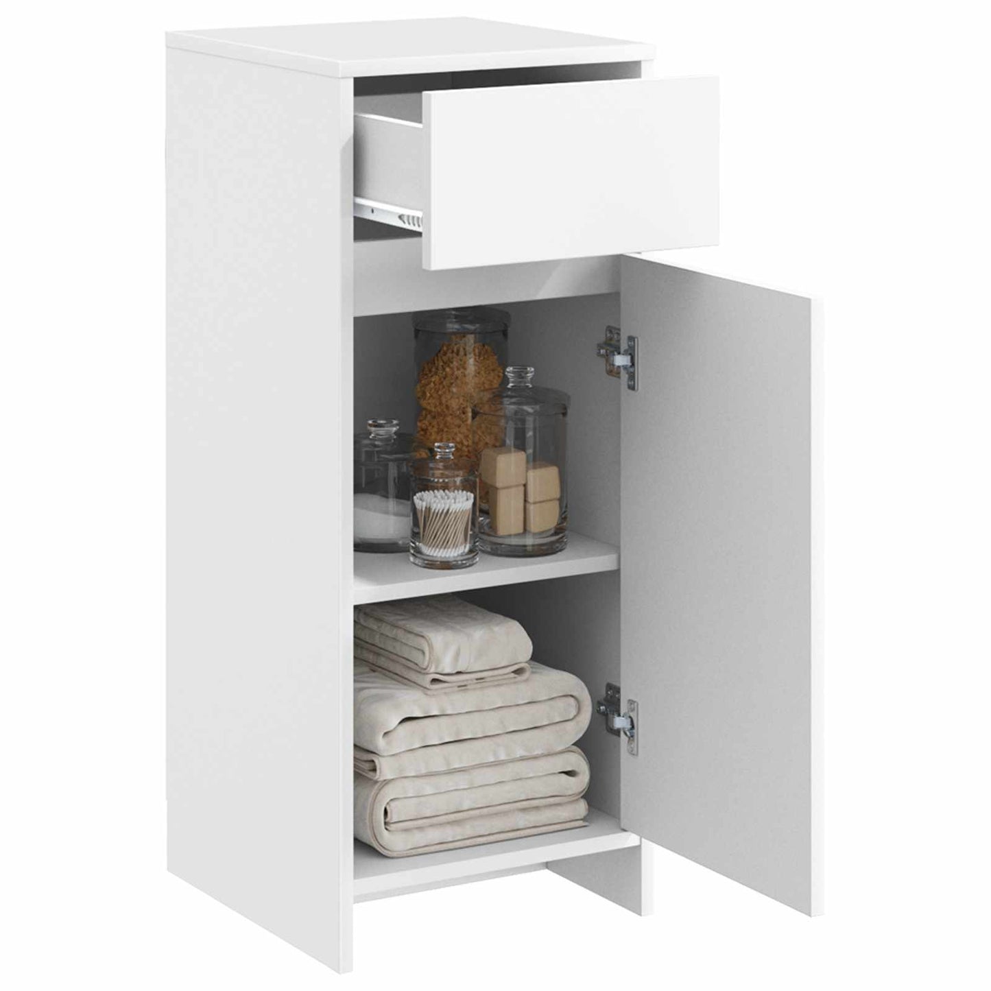 vidaXL Bathroom Cabinet White 35 x 36.5 x 85 cm Engineered Wood 3