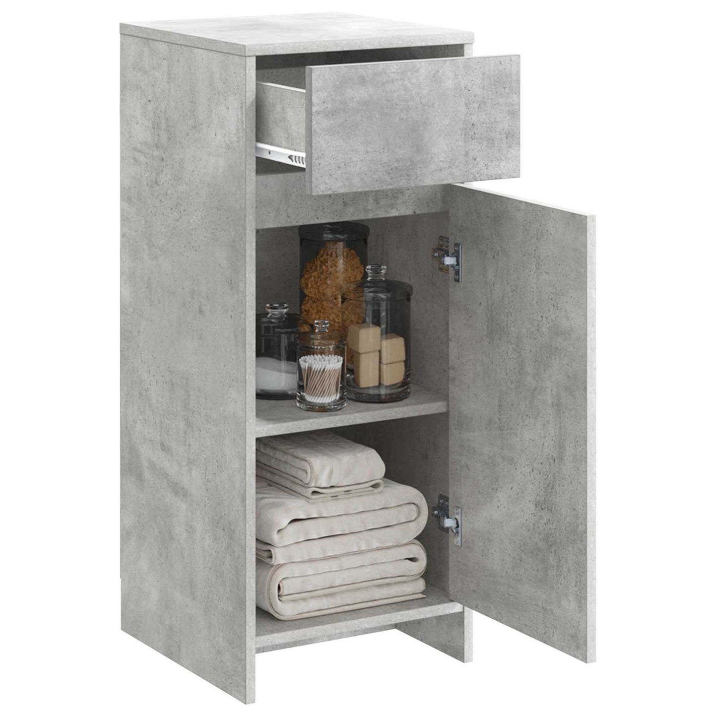 vidaXL Bathroom Cabinet Concrete Grey 35 x 36.5 x 85 cm 3