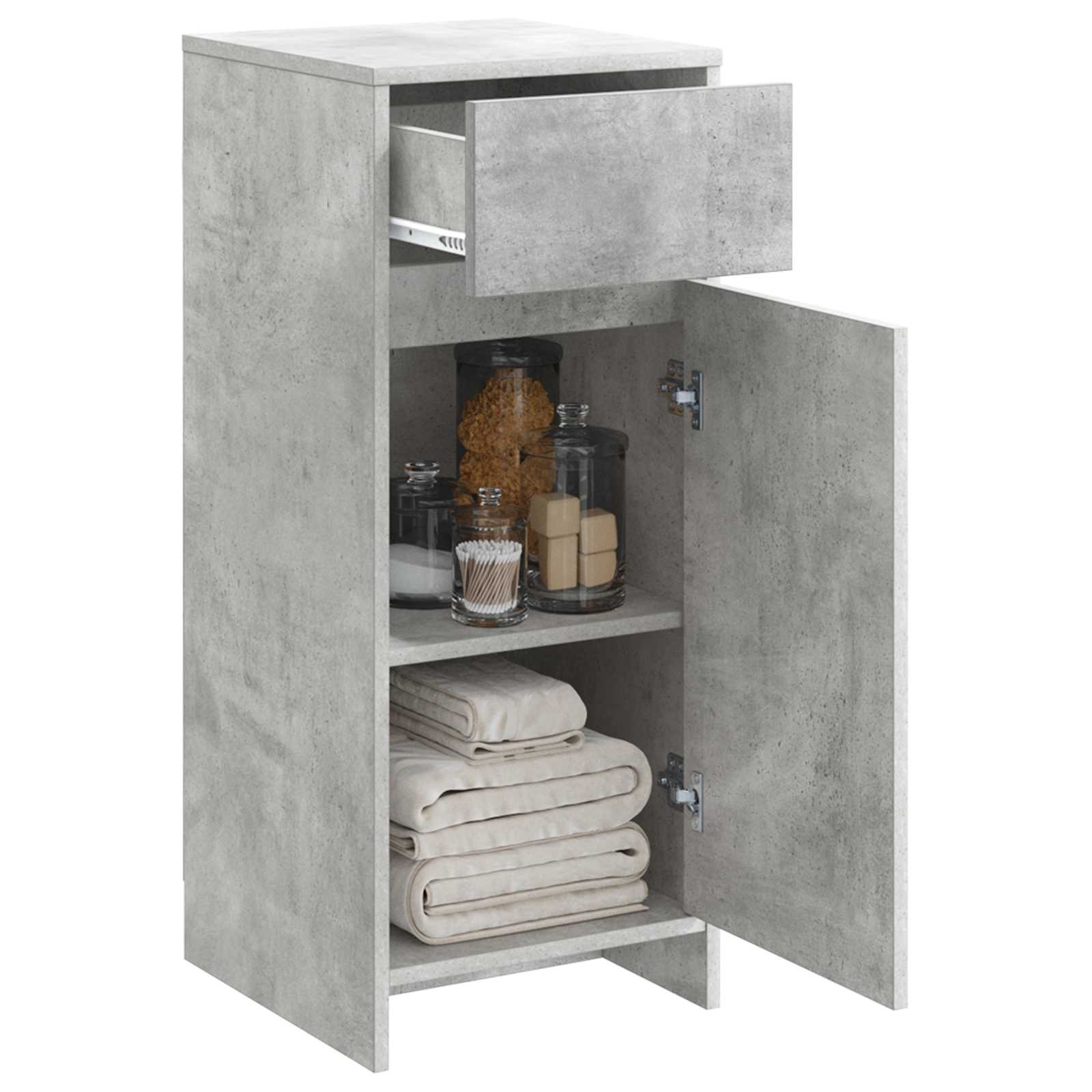 vidaXL Bathroom Cabinet Concrete Grey 35 x 36.5 x 85 cm 3