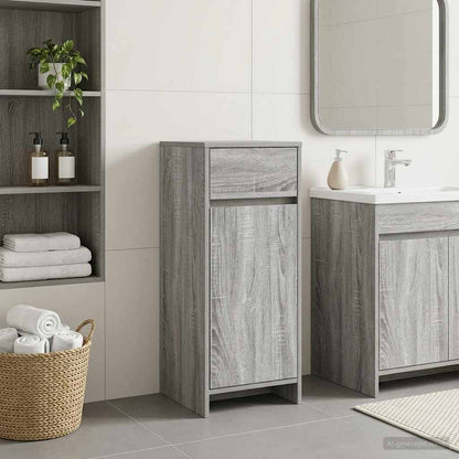 vidaXL Bathroom Cabinet Grey Sonoma 35 x 36.5 x 85 cm Engineered Wood 1