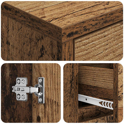 vidaXL Bathroom Cabinet Old Wood 35 x 36.5 x 85 cm Engineered Wood 6