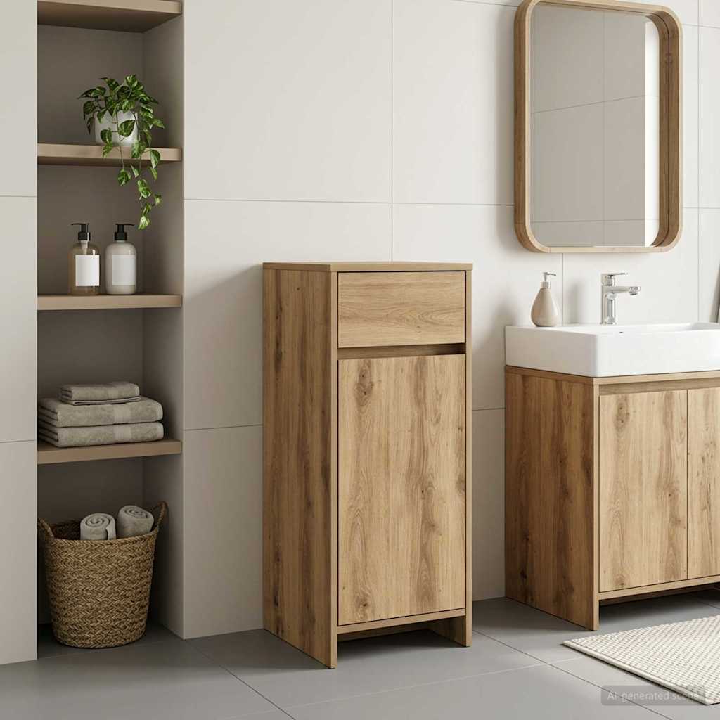 vidaXL Bathroom Cabinet Artisan Oak 35 x 36.5 x 85 cm Engineered Wood 1