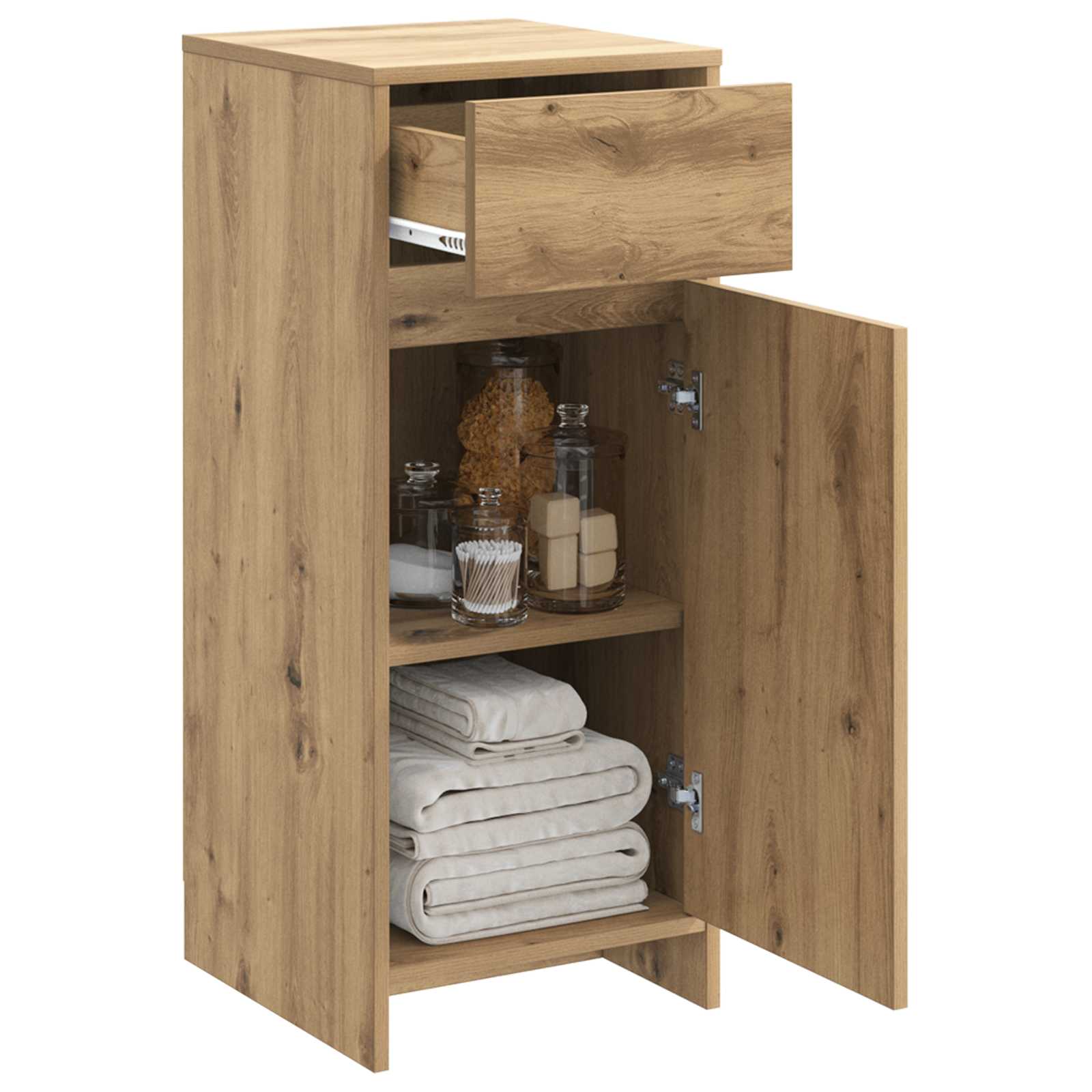 vidaXL Bathroom Cabinet Artisan Oak 35 x 36.5 x 85 cm Engineered Wood 3