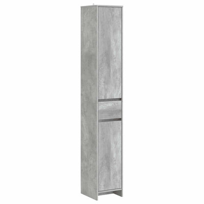 Bathroom Cabinet 30 x 33 x 190 cm Engineered Wood Concrete grey