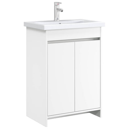 vidaXL Bathroom Under Sink Cabinet White 56 x 37.5 x 81 cm 3
