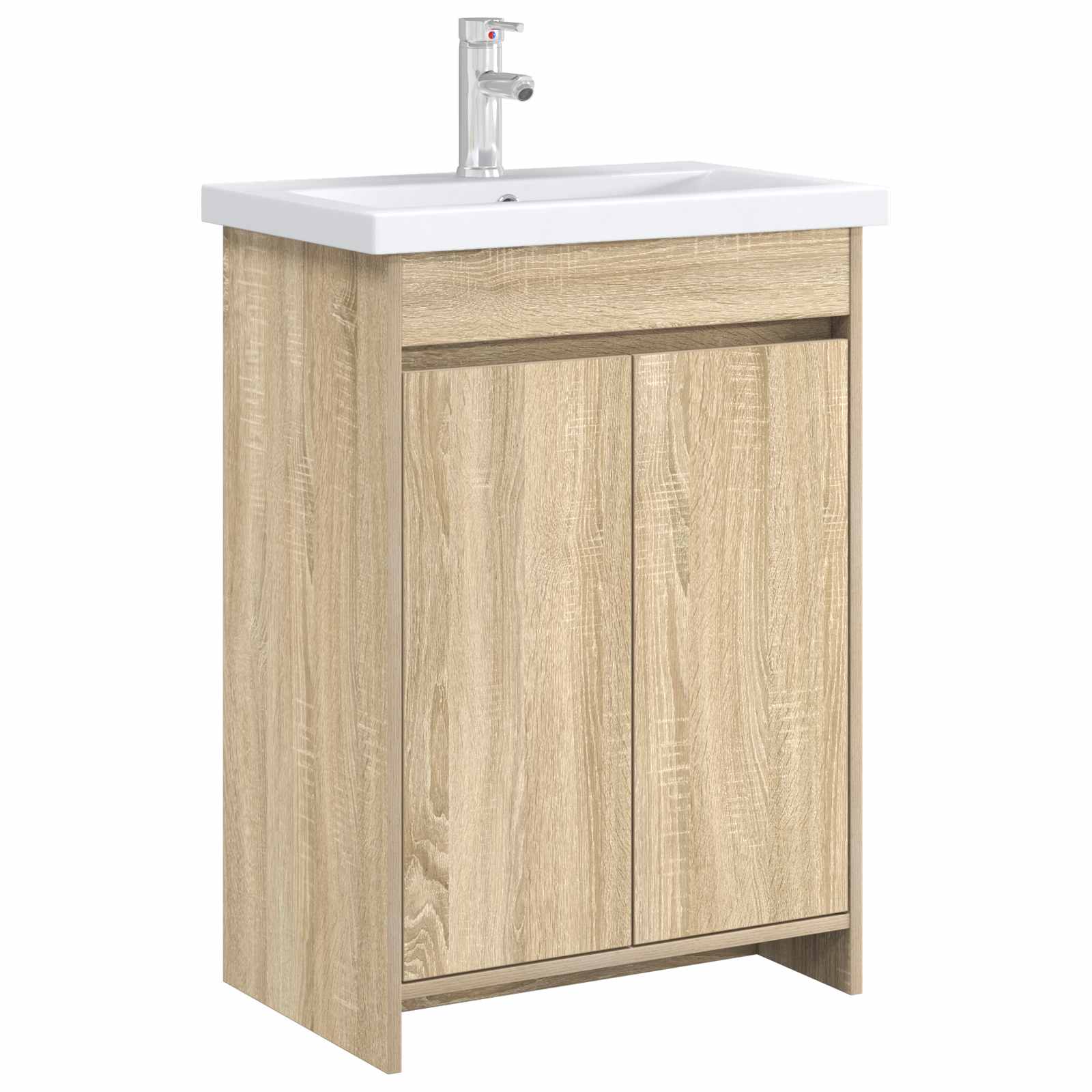 vidaXL Bathroom Under Sink Cabinet Sonoma Oak 56 x 37.5 x 81 cm 3