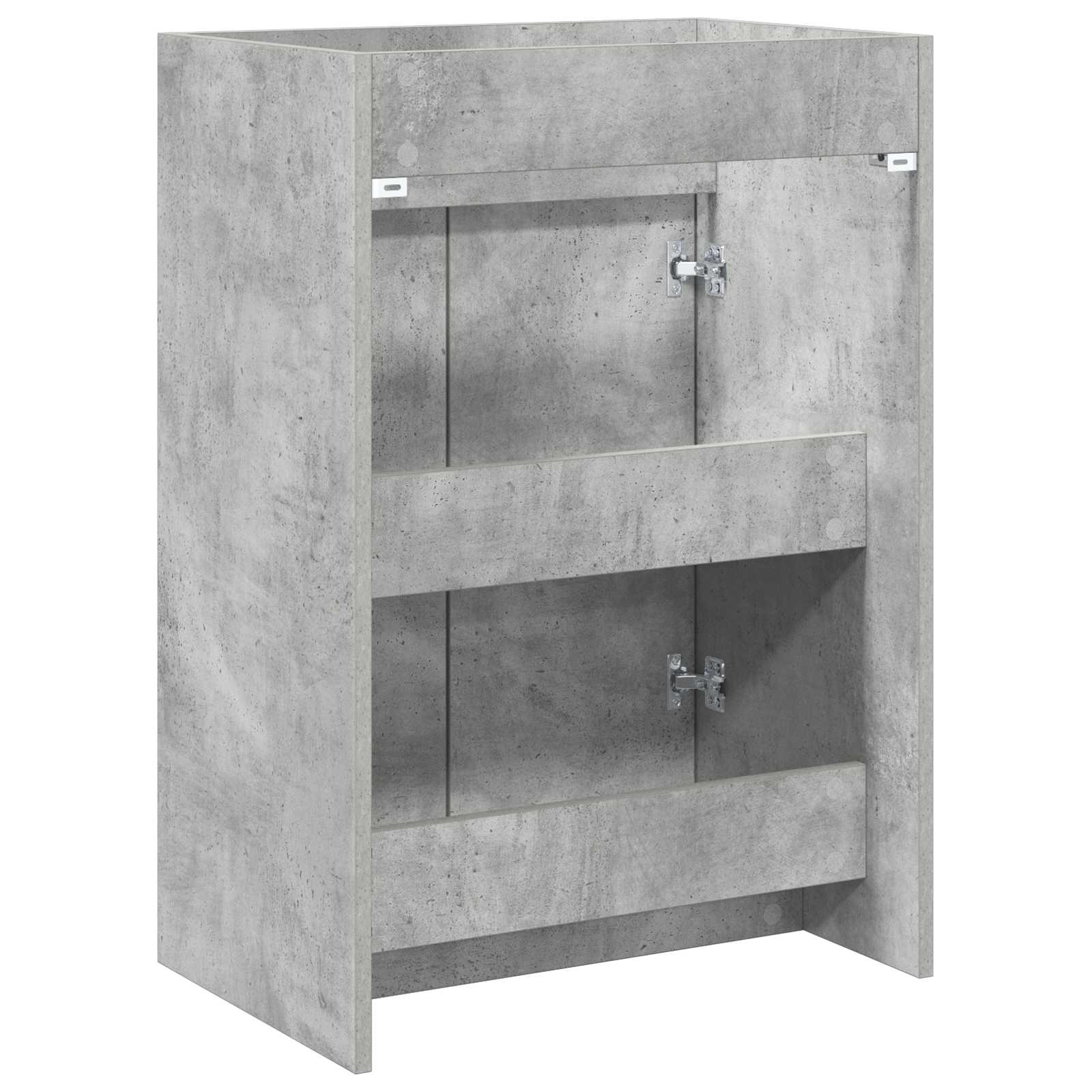 vidaXL Bathroom Under Sink Cabinet Concrete Grey 56 x 37.5 x 81 cm 6