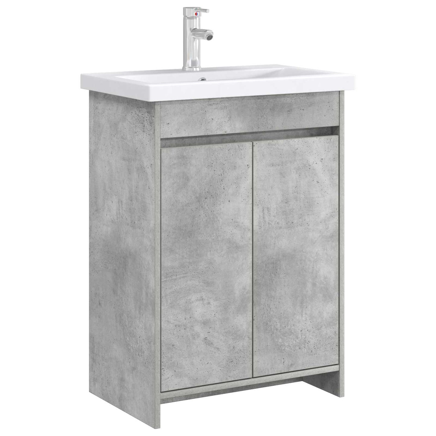vidaXL Bathroom Under Sink Cabinet Concrete Grey 56 x 37.5 x 81 cm 3