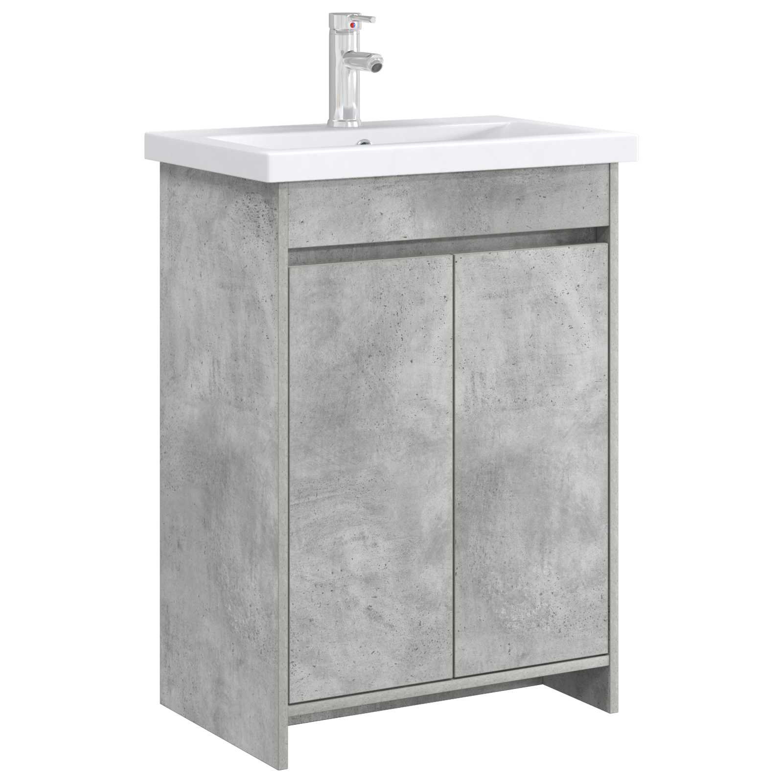vidaXL Bathroom Under Sink Cabinet Concrete Grey 56 x 37.5 x 81 cm 3