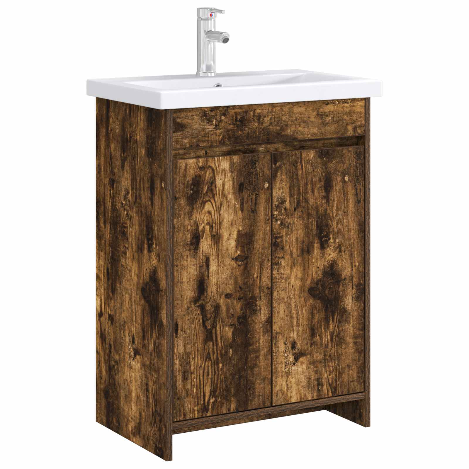 vidaXL Bathroom Under Sink Cabinet Smoked Oak 56 x 37.5 x 81 cm 3