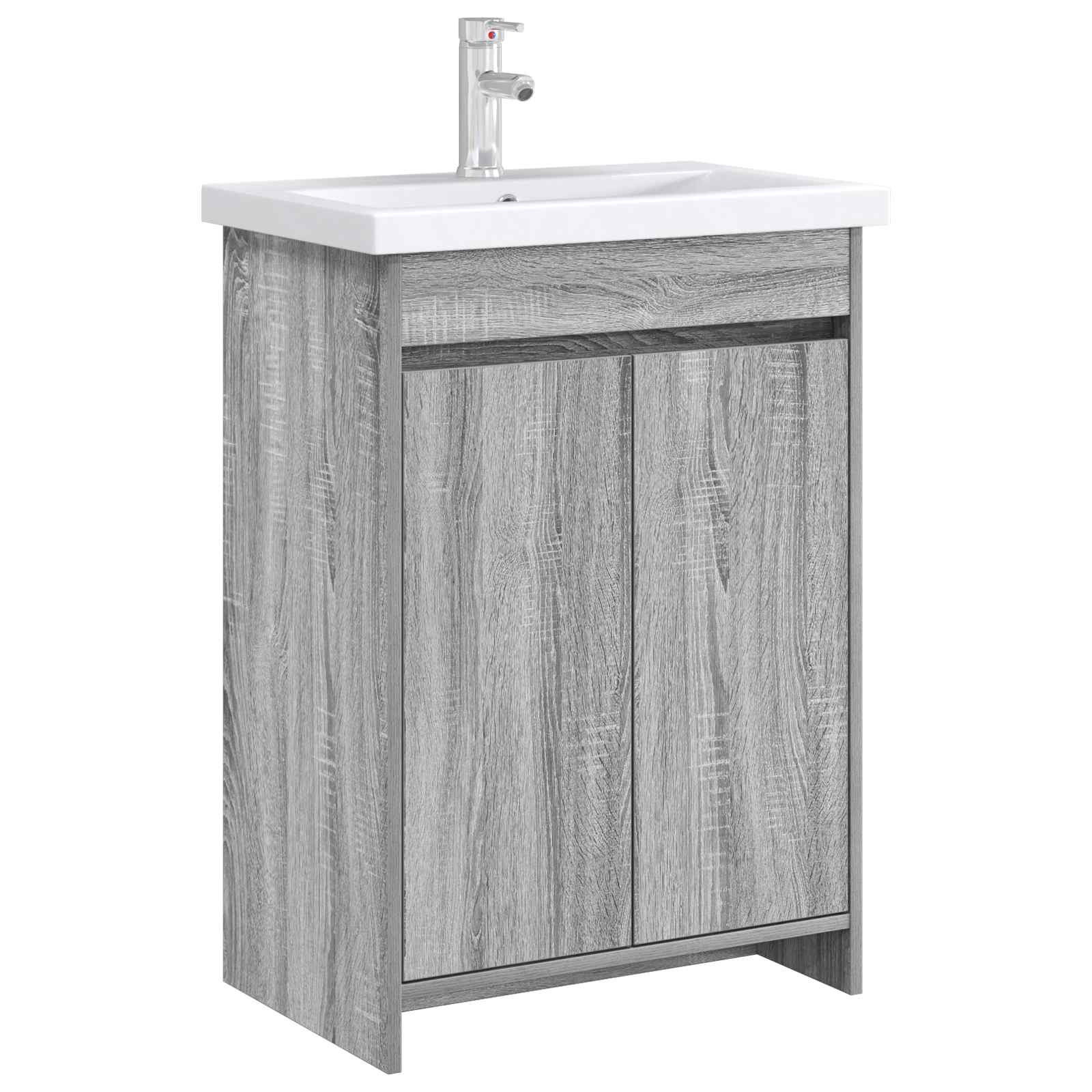 vidaXL Bathroom Under Sink Cabinet Grey Sonoma 56 x 37.5 x 81 cm 3