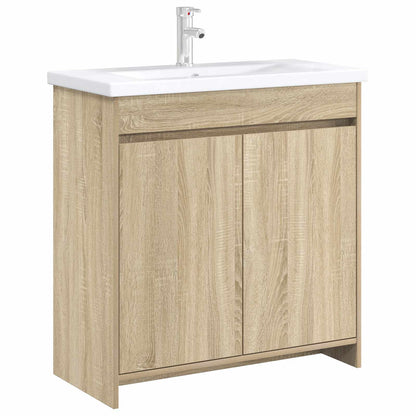 vidaXL Bathroom Under Sink Cabinet Sonoma Oak 78.5 x 37.5 x 81 cm 3