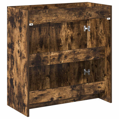 vidaXL Bathroom Under Sink Cabinet Smoked Oak 78.5 x 37.5 x 81 cm 5
