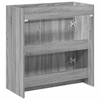 vidaXL Bathroom Under Sink Cabinet Grey Sonoma 78.5 x 37.5 x 81 cm 5