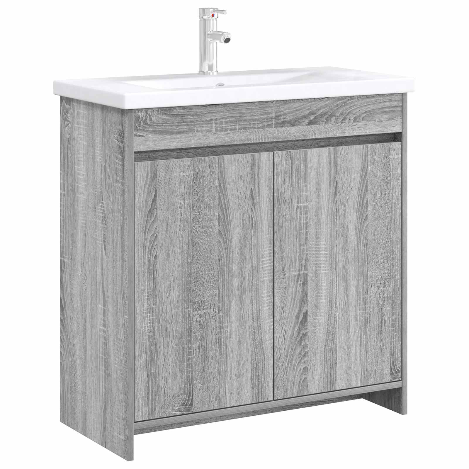 vidaXL Bathroom Under Sink Cabinet Grey Sonoma 78.5 x 37.5 x 81 cm 3