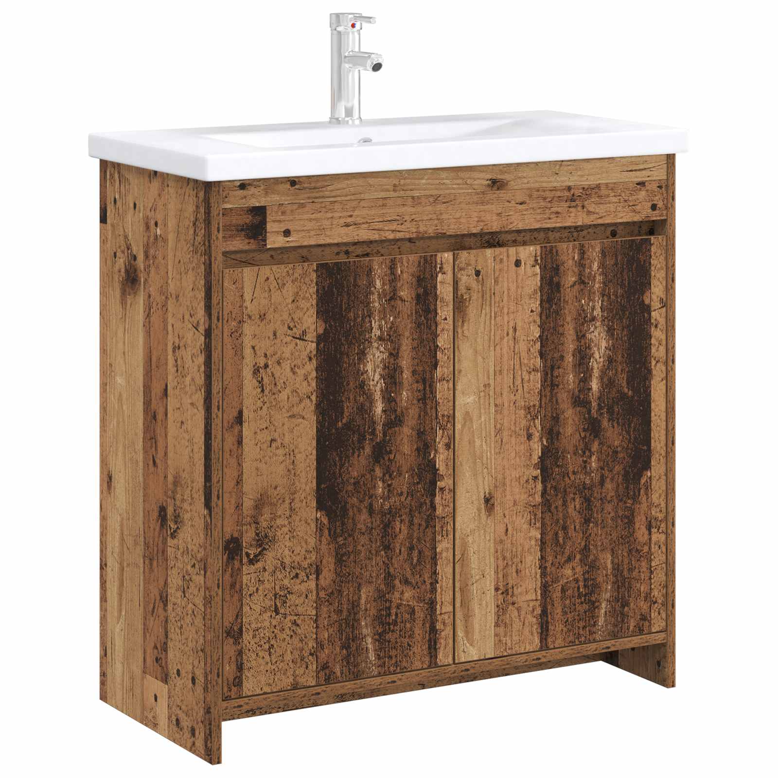 vidaXL Bathroom Under Sink Cabinet Old Wood 78.5 x 37.5 x 81 cm 3