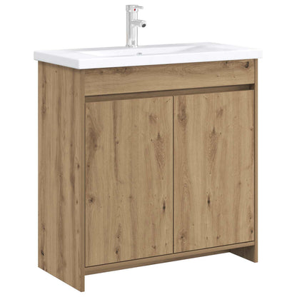 vidaXL Bathroom Under Sink Cabinet Artisan Oak 78.5 x 37.5 x 81 cm 2