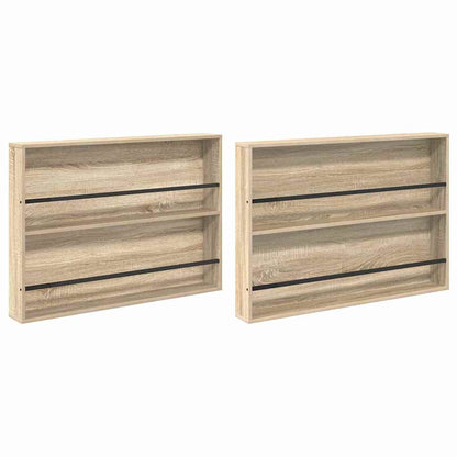 vidaXL Magazine Rack 2 pcs Sonoma Oak 100 x 12 x 70 cm Engineered Wood 2