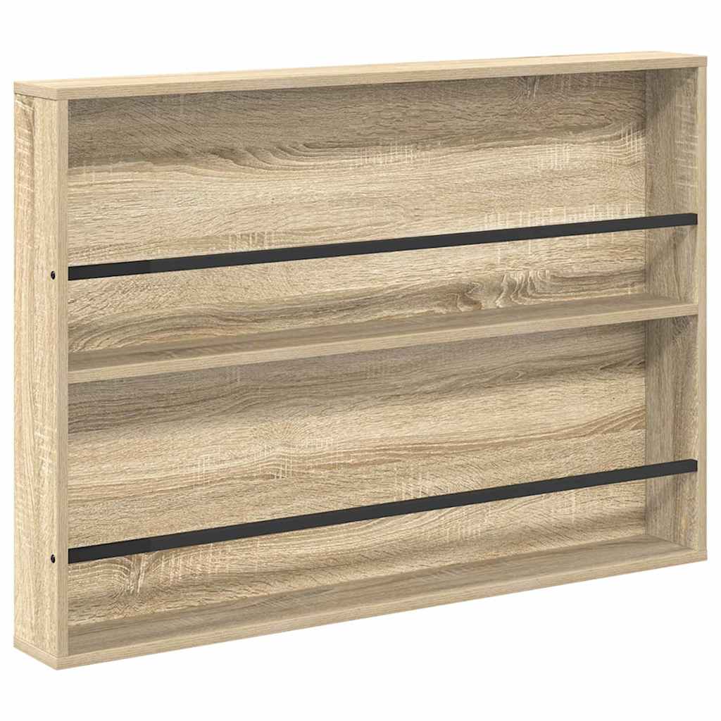 vidaXL Magazine Rack 2 pcs Sonoma Oak 100 x 12 x 70 cm Engineered Wood 5