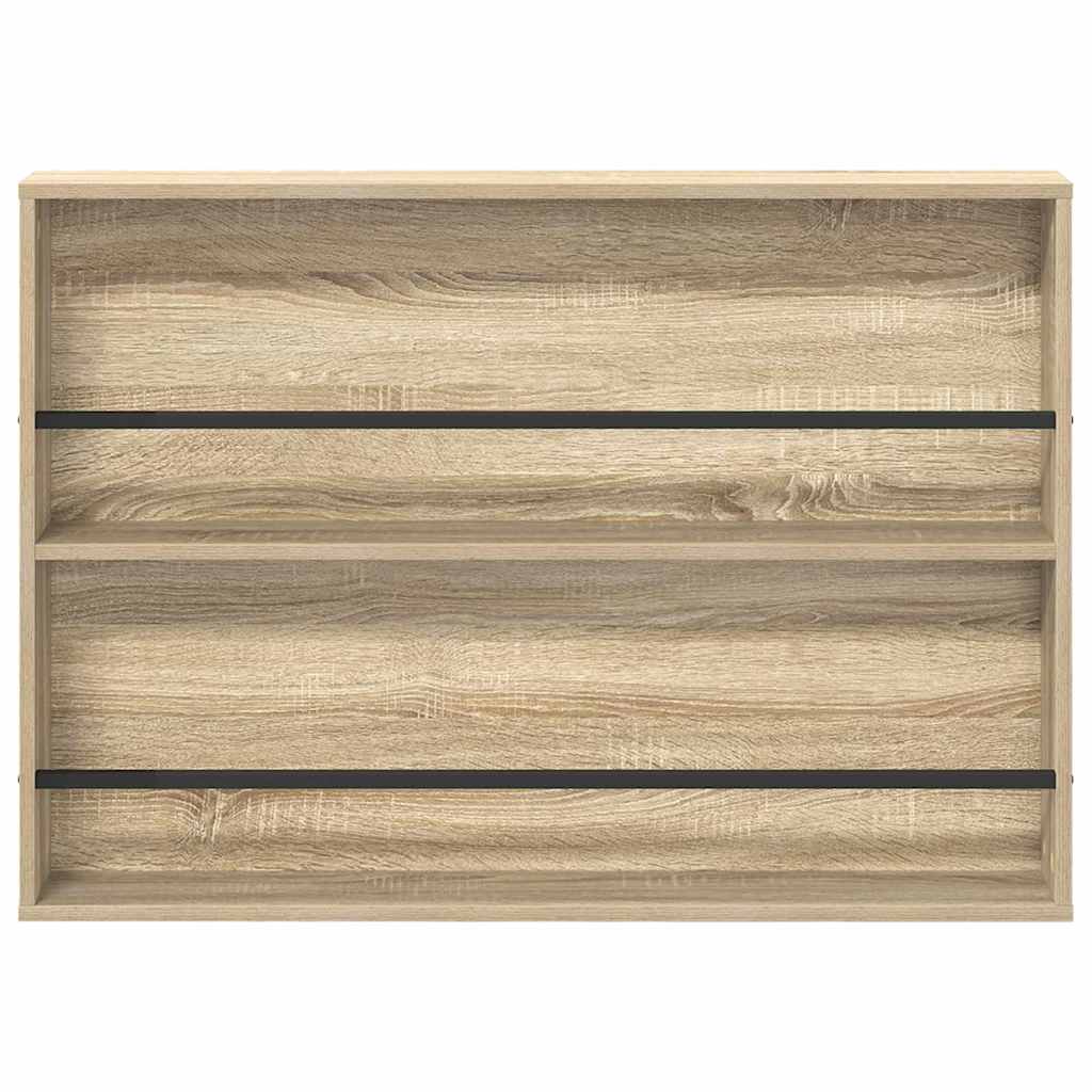 vidaXL Magazine Rack 2 pcs Sonoma Oak 100 x 12 x 70 cm Engineered Wood 6