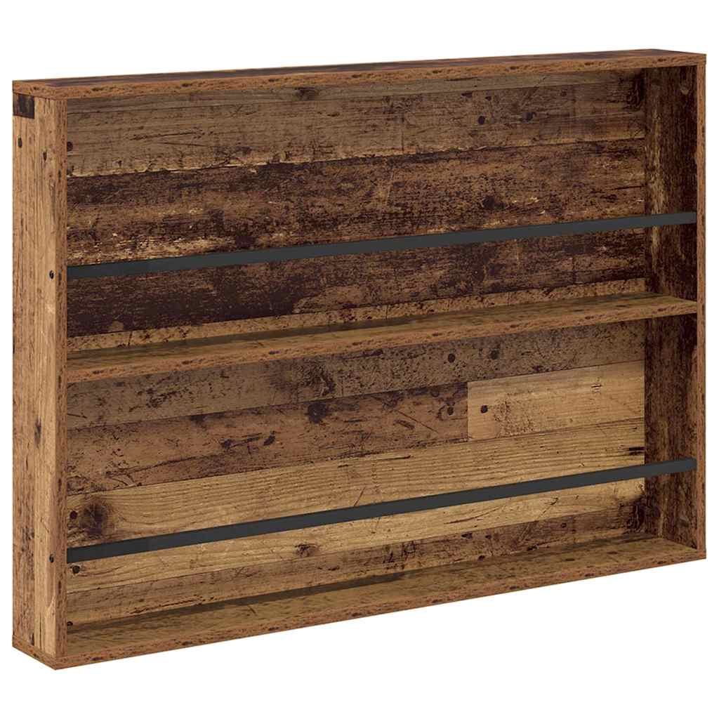 vidaXL Magazine Rack 2 pcs Old Wood 100 x 12 x 70 cm Engineered Wood 4