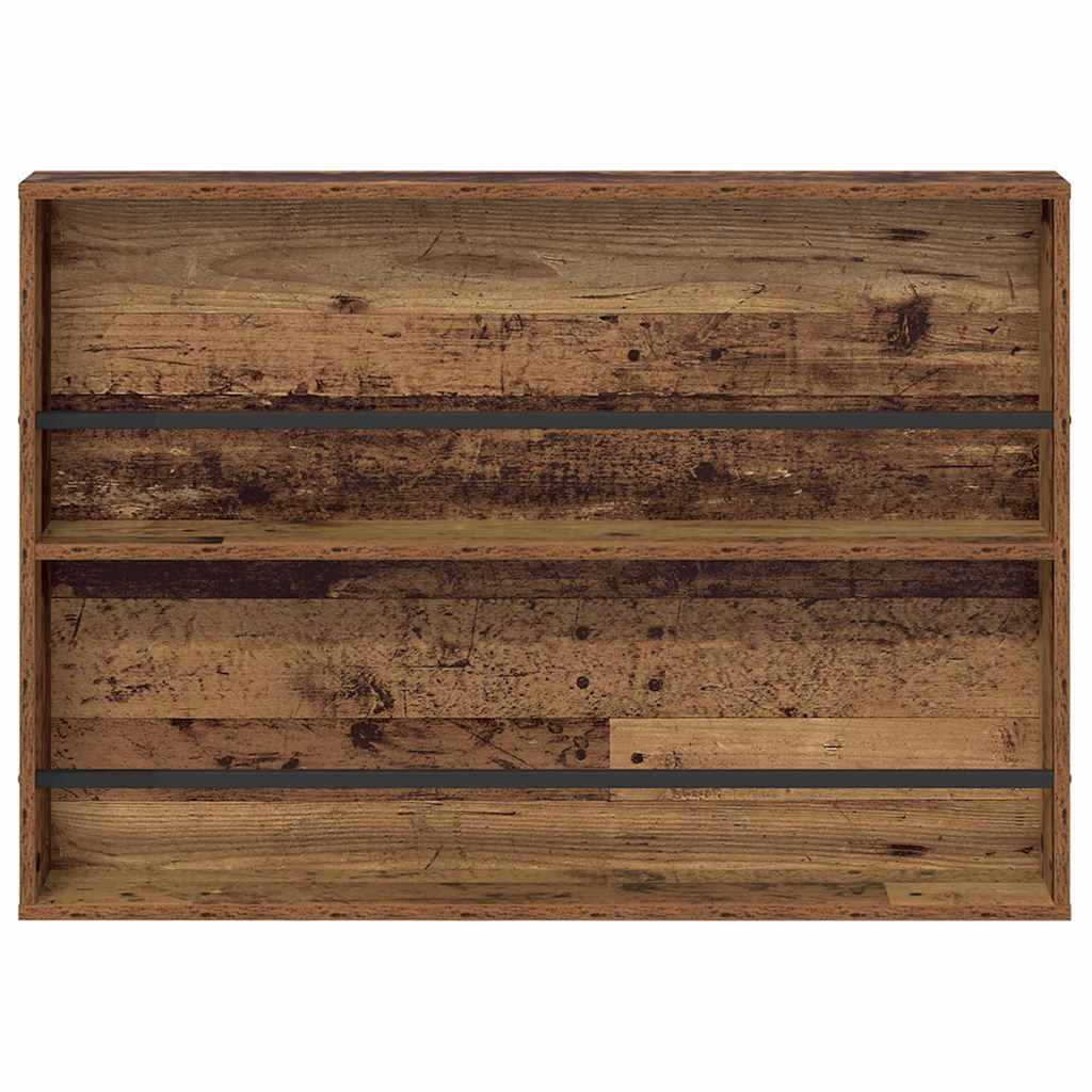vidaXL Magazine Rack 2 pcs Old Wood 100 x 12 x 70 cm Engineered Wood 5