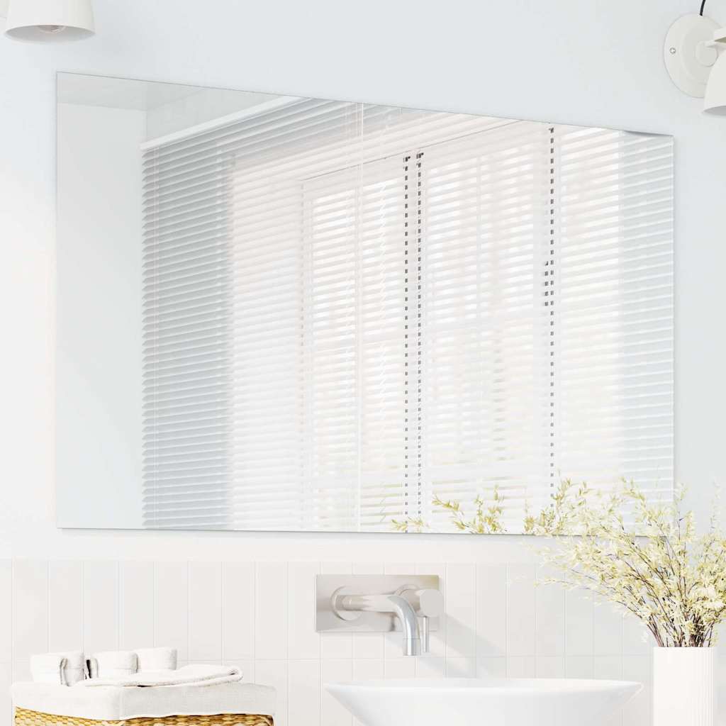 vidaXL Wall Mirror Rectangular 100 x 60 cm Tempered Glass 3