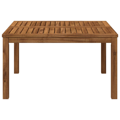 vidaXL Coffee Table Natural 80 x 80.5 x 45 cm Solid Acacia Wood 5