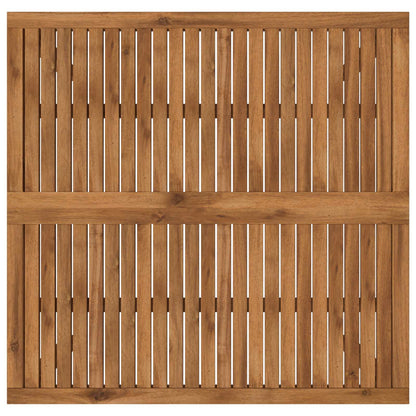 vidaXL Coffee Table Natural 100 x 100.5 x 45 cm Solid Acacia Wood 5