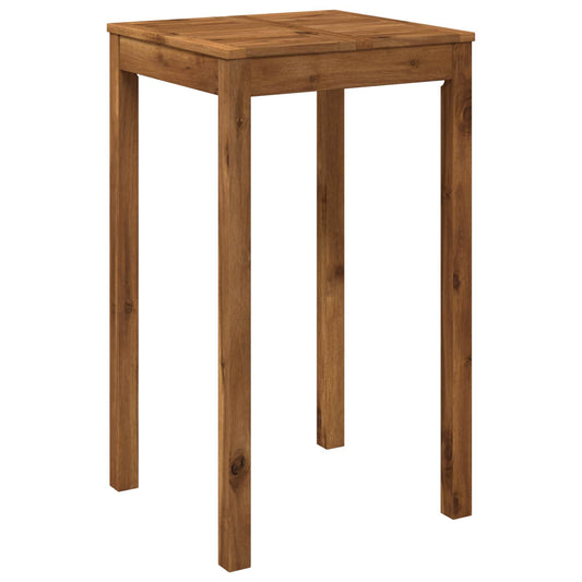 Garden Bar Table Solid Acacia Wood Natural 60 cm 60.5 cm