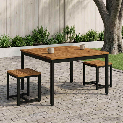 vidaXL Coffee Table Natural and Black 80 x 80.5 x 45 cm 1