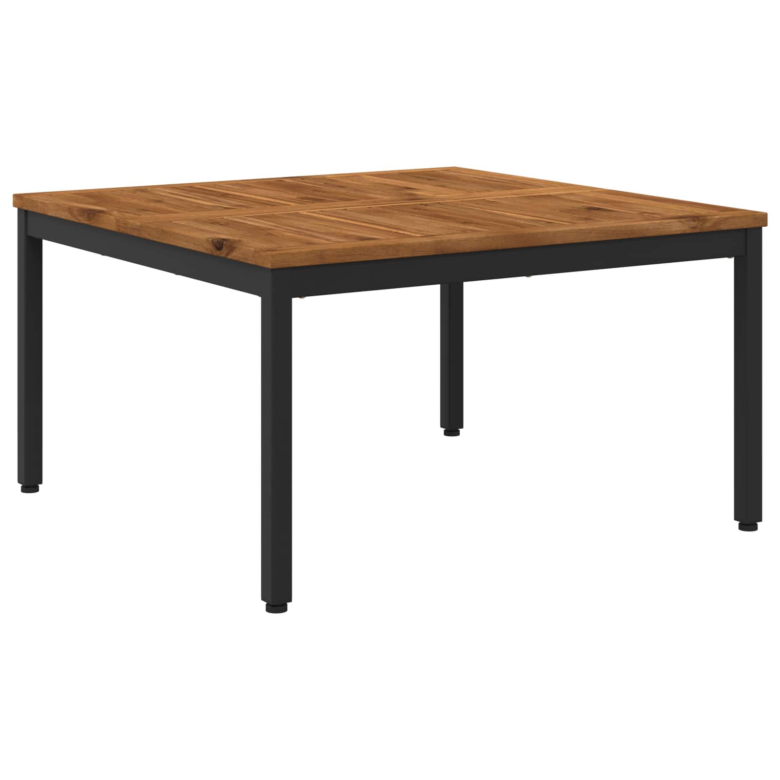 vidaXL Coffee Table Natural and Black 80 x 80.5 x 45 cm 2