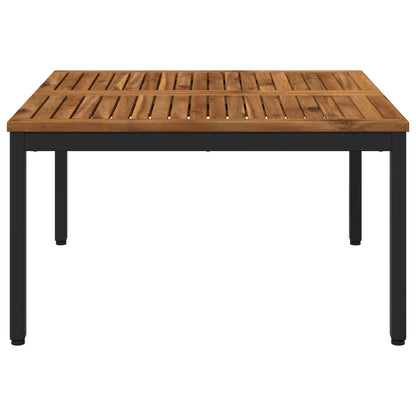 vidaXL Coffee Table Natural and Black 80 x 80.5 x 45 cm 4