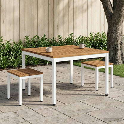 vidaXL Coffee Table Natural and White 80 x 80.5 x 45 cm 3