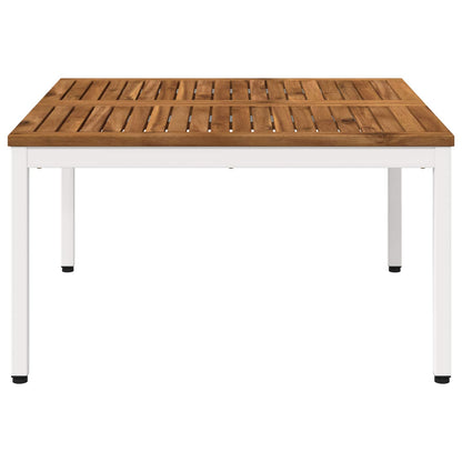 vidaXL Coffee Table Natural and White 80 x 80.5 x 45 cm 4