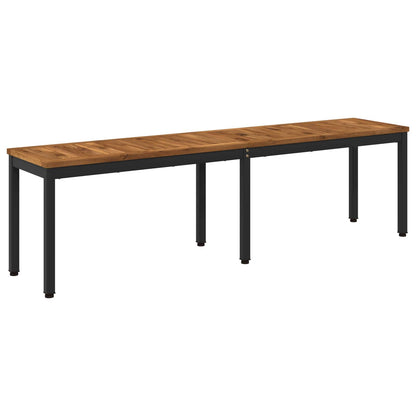vidaXL Garden Bench 161 x 35 x 45 cm Solid Acacia Wood Rectangular 2