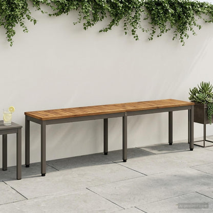 vidaXL Garden Bench 161 x 35 x 45 cm Solid Acacia Wood Rectangular 1