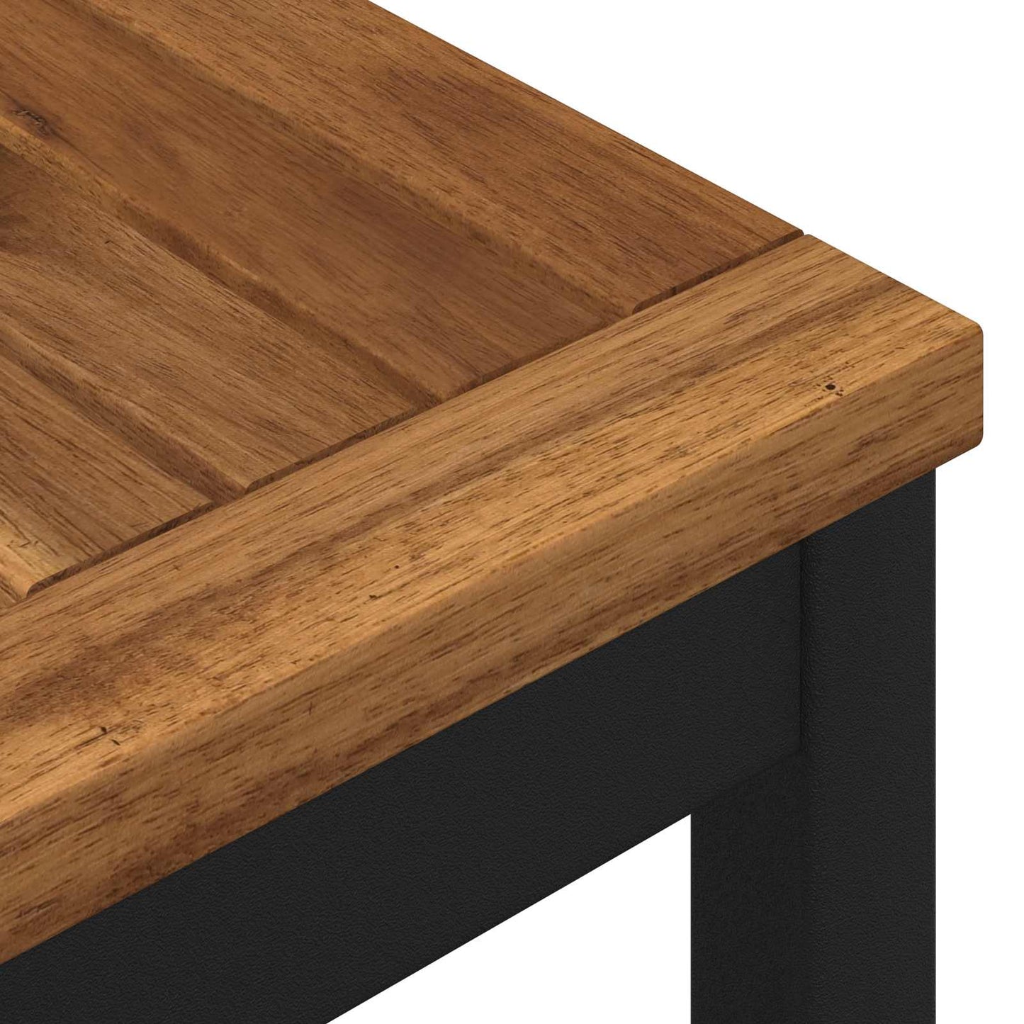 vidaXL Garden Dinner Table Natural and Black 70 x 68.5 x 75 cm 5