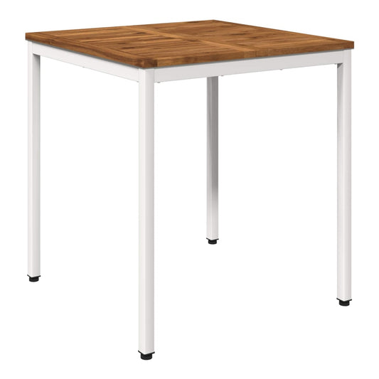 Garden Dinner Table Natural and white 70 cm 68.5 cm
