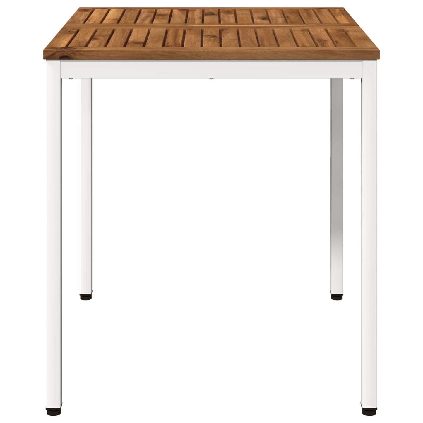 vidaXL Garden Dinner Table Natural and White 70 x 68.5 x 75 cm 3