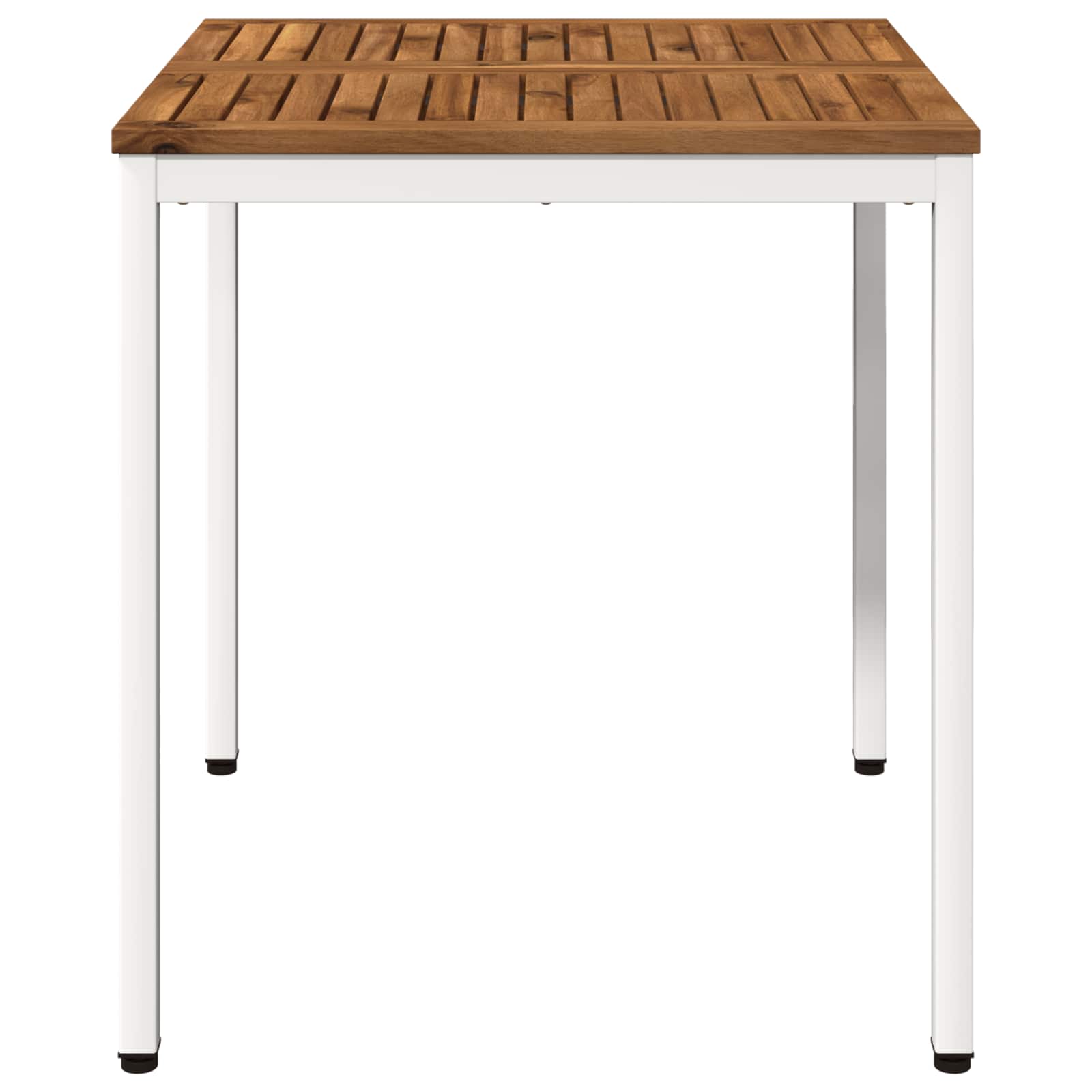 vidaXL Garden Dinner Table Natural and White 70 x 68.5 x 75 cm 3