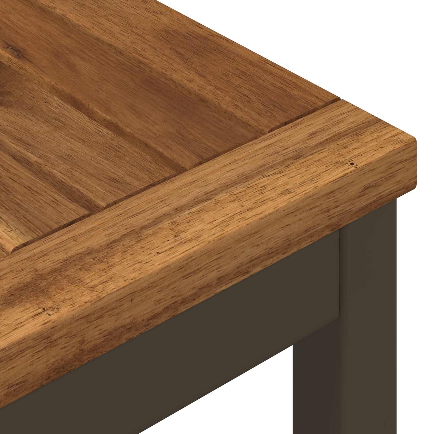 vidaXL Garden Dinner Table Natural and Coffee 80 x 80.5 x 75 cm 5