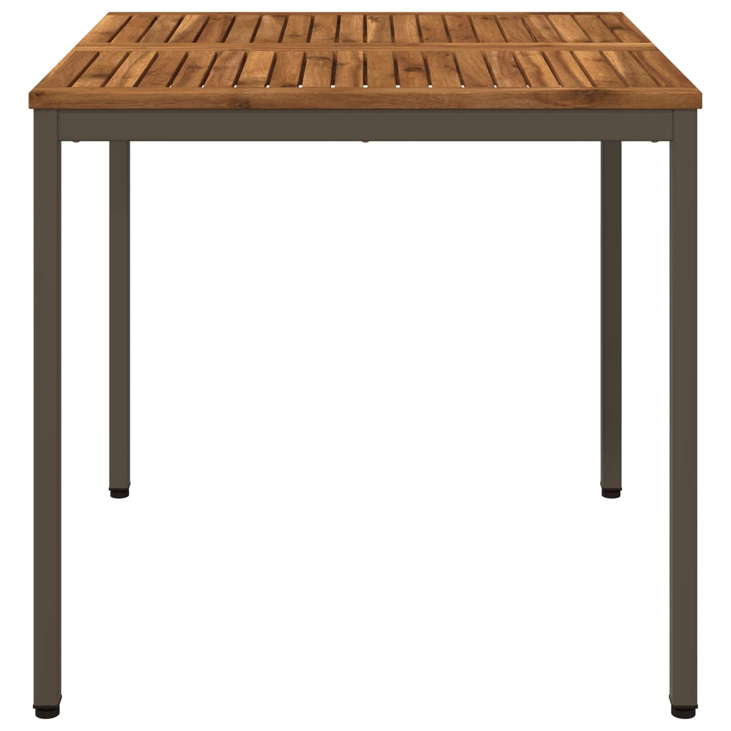 vidaXL Garden Dinner Table Natural and Coffee 80 x 80.5 x 75 cm 3