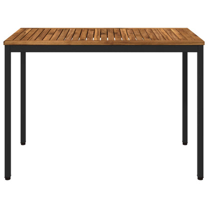 vidaXL Garden Dinner Table Natural and Black 108.5 x 55 x 75 cm 3