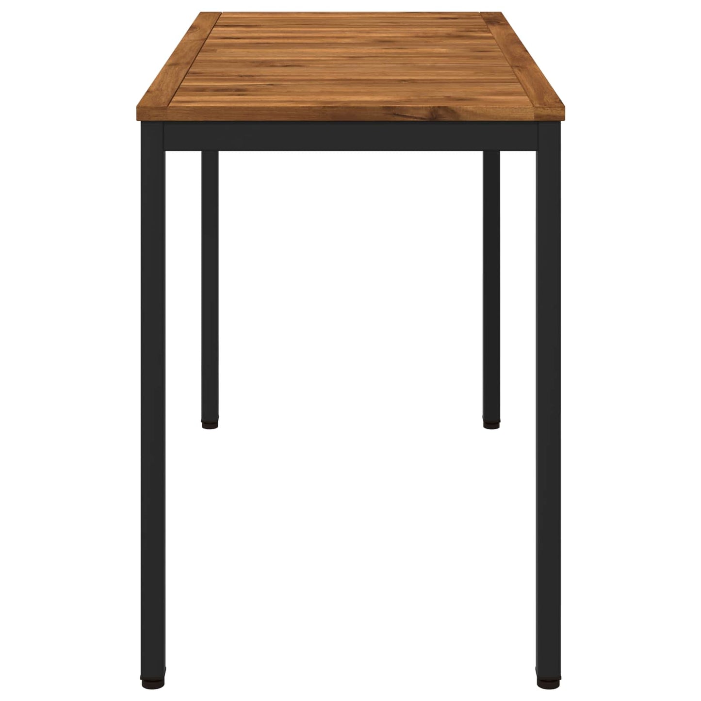 vidaXL Garden Dinner Table Natural and Black 108.5 x 55 x 75 cm 4