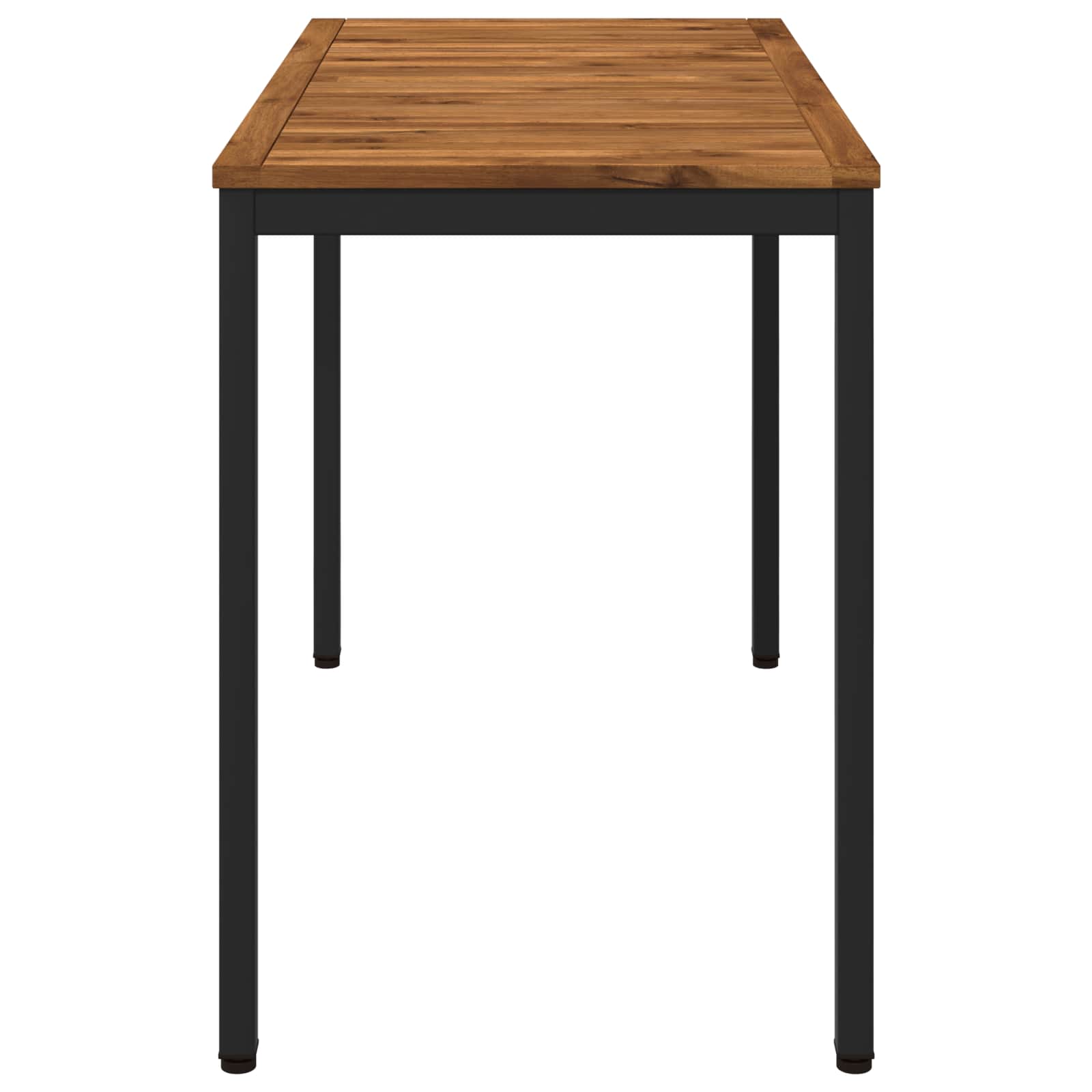vidaXL Garden Dinner Table Natural and Black 108.5 x 55 x 75 cm 4