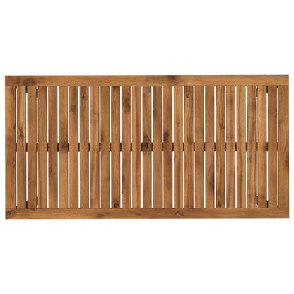 vidaXL Garden Dinner Table Natural and Black 108.5 x 55 x 75 cm 5