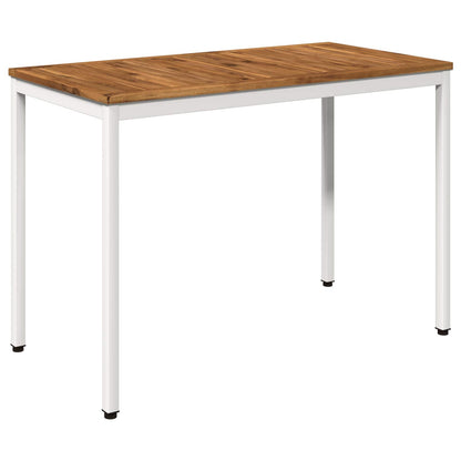 vidaXL Garden Dinner Table Natural and White 108.5 x 55 x 75 cm 2